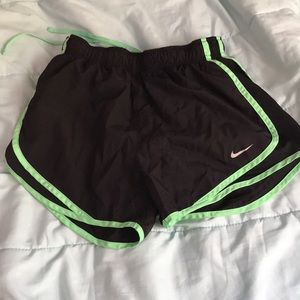 black & green nike shorts